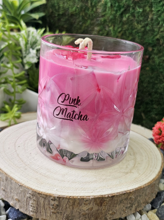 Lumanare parfumata-Pink Matcha-ceara de soia 100% naturala [5]