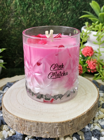 Lumanare parfumata-Pink Matcha-ceara de soia 100% naturala [3]