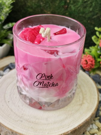 Lumanare parfumata-Pink Matcha-ceara de soia 100% naturala [4]