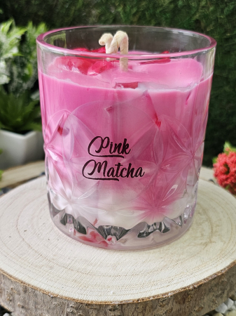 Tentații Parfumate - Lumanare parfumata-Pink Matcha-ceara de soia 100% naturala