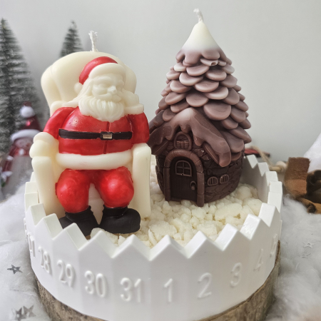 Seturi cadou - Moșul și căsuța din pădure – decor ceramic numerotat