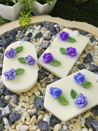 Set 3 Odorizante Dulap Haine Bloom - Eleganta Florala cu Trandafir Akito & Iasomie –handmade, wax melts, ceara de soia 100% naturala, ceara parfumata-150g [4]