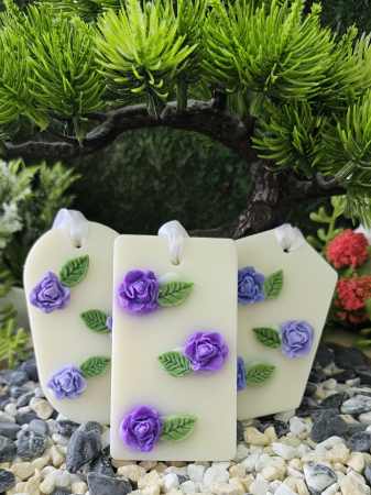 Set 3 Odorizante Dulap Haine Bloom - Eleganta Florala cu Trandafir Akito & Iasomie –handmade, wax melts, ceara de soia 100% naturala, ceara parfumata-150g [1]