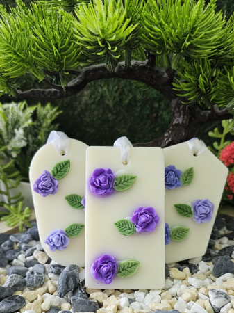 Dulapul Fericit - Set 3 Odorizante Dulap Haine Bloom - Eleganta Florala cu Trandafir Akito & Iasomie –handmade, wax melts, ceara de soia 100% naturala, ceara parfumata-150g