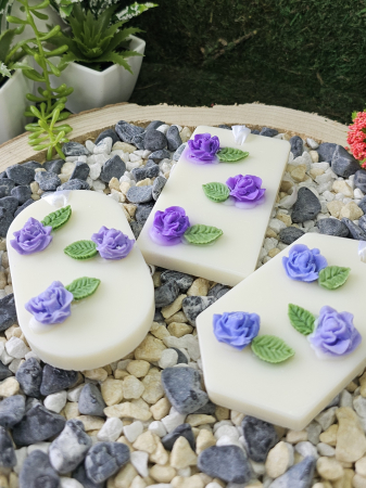 Set 3 Odorizante Dulap Haine Bloom - Eleganta Florala cu Trandafir Akito & Iasomie –handmade, wax melts, ceara de soia 100% naturala, ceara parfumata-150g [3]