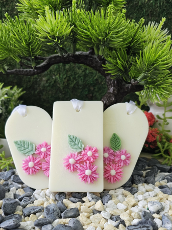 Set 3 Odorizante Dulap Haine Dewi Petals - Esenta Exotica cu Lemn de Santal & Tonka –handmade, wax melts, ceara de soia 100% naturala, ceara parfumata-150g [2]