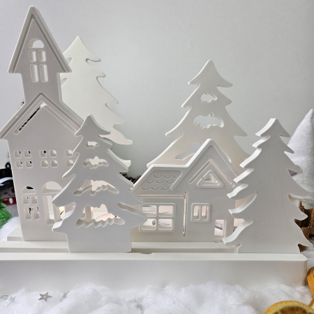 Set decorativ ceramic „Lumină de Crăciun” – 1320g – Cu 4 lumânări parfumate din ceară de soia [5]