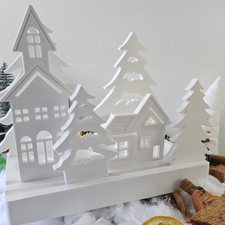 Set decorativ ceramic „Lumină de Crăciun” – 1320g – Cu 4 lumânări parfumate din ceară de soia [1]