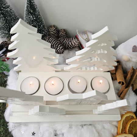 Set decorativ ceramic „Lumină de Crăciun” – 1320g – Cu 4 lumânări parfumate din ceară de soia [6]