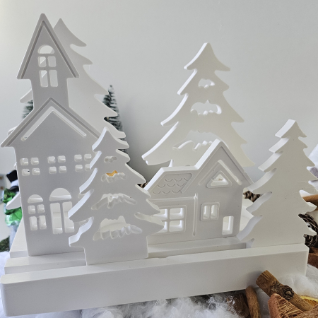 Set decorativ ceramic „Lumină de Crăciun” – 1320g – Cu 4 lumânări parfumate din ceară de soia [3]