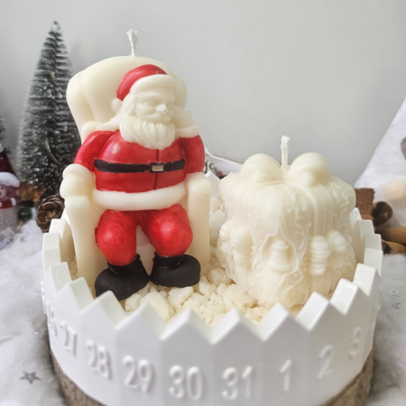 Set decorativ Crăciun – Moș și cadou pe suport ceramic numerotat [3]