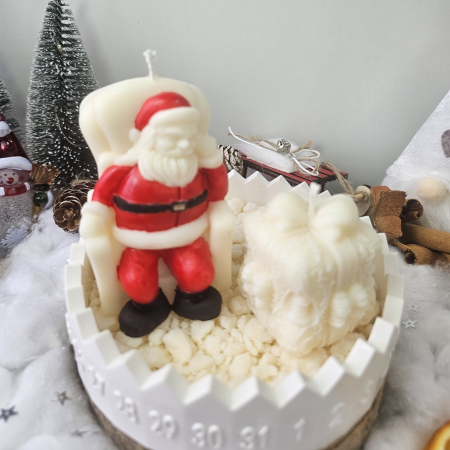 Set decorativ Crăciun – Moș și cadou pe suport ceramic numerotat [4]