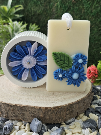 Set Lumanare & Odorizant Bliss – Aroma Seducatoare de Vanilie Neagra & Mosc – handmade, wax melts, ceara de soia 100% naturala, ceara parfumata – 140g [2]