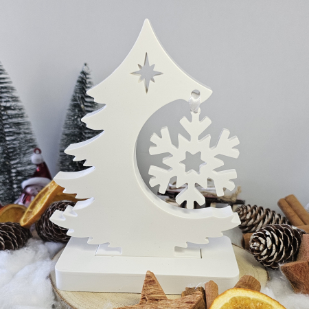 Decor ceramic „Bradul Alb” – 360g – Piesă festivă din praf ceramic [6]