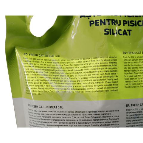Așternut Nisip pentru Pisici cu Absorbtie Rapida si Control Eficient al Mirosului - FreshCat Silicat 3.8L [2]
