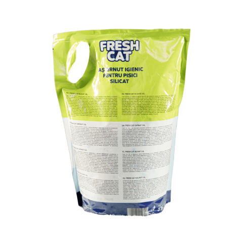 Așternut Nisip pentru Pisici cu Absorbtie Rapida si Control Eficient al Mirosului - FreshCat Silicat 3.8L [1]