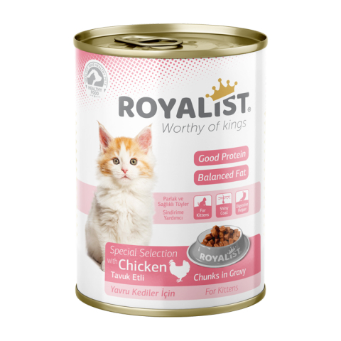 Hrana Umedă - Conserva pentru Pisici Kitten Royalist cu Pui 400g - Hrana Umeda pentru Pui de Pisica