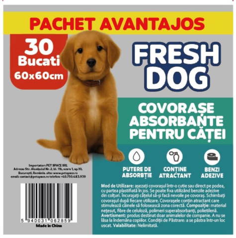 Covorase Igienice FRESHDOG 60x60cm 30buc [2]