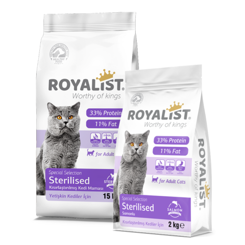 Hrana Uscată - Hrana Uscata pentru Pisici Sterilizate Royalist cu Somon 2Kg - Formula pentru Pisici Sterilizate