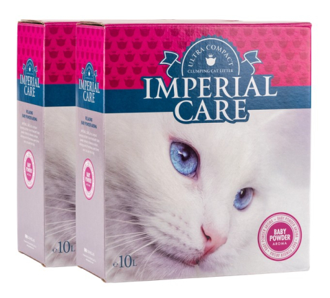 Pisici - Nisip pisici Imperial Care Baby Powder - 2x10L