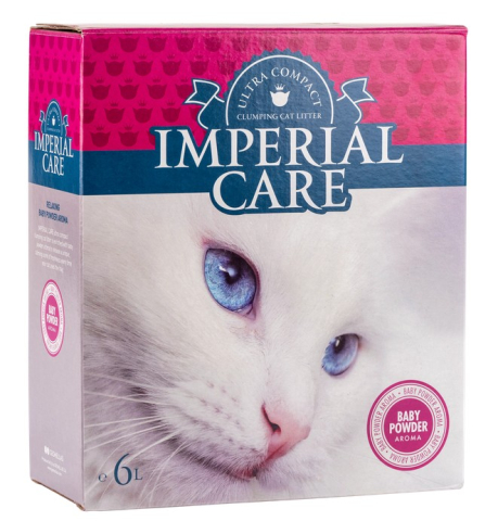 Așternut igienic pentru pisici - Nisip pisici Imperial Care Baby Powder - 6L