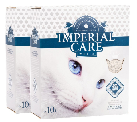 Pisici - Nisip pisici Imperial Care White - 2x10L