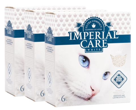 Pisici - Nisip pisici Imperial Care White - 3x6L