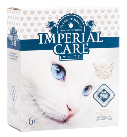 Așternut igienic pentru pisici - Nisip pisici Imperial Care White - 6L