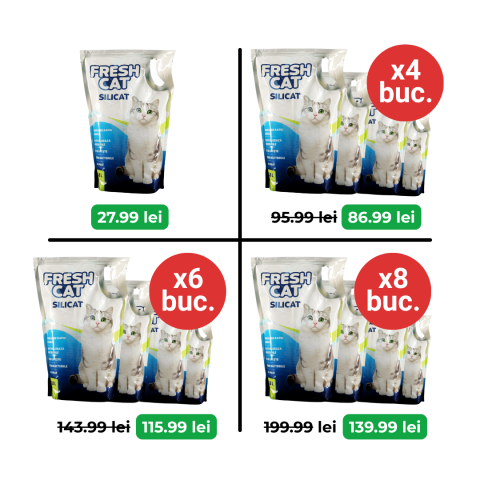 Silicat - NISIP SILICAT PISICA FRESH CAT 3.8L