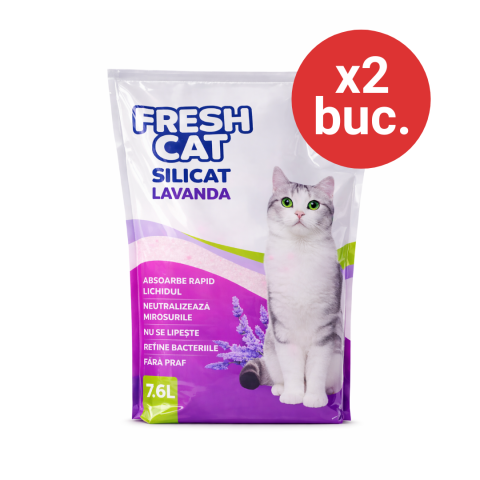 NISIP SILICAT PISICA FRESH CAT 7.6L LAVANDA
