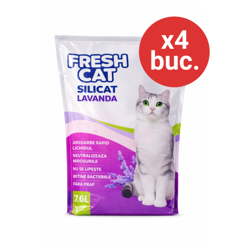NISIP SILICAT PISICA FRESH CAT 7.6L LAVANDA