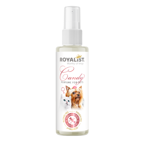 Intretinere sau igiena - Parfum pentru Pisici si Caini Royalist Female Candy 100ml - Parfum Fresh si Prospetime de Lunga Durata