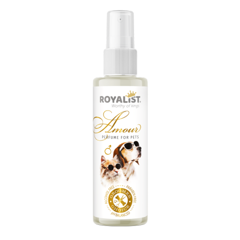 Intretinere sau igiena - Parfum pentru Pisici si Caini Royalist Mascul Amoure 100ml - Prospetime si Parfum Elegant pentru Blana