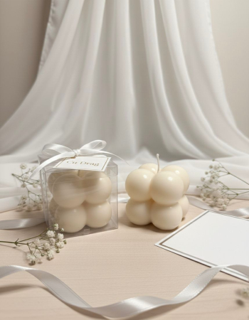 Mărturie elegantă - lumânare decorativă tip Bubble [1]