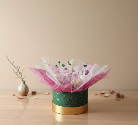 Aranjamente Florale - Aranjament floral handmade – ceară naturală și flori uscate