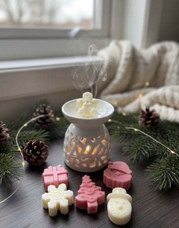 Wax Melts - Pachet Difuzor + Ceara Parfumata / Wax Melts Vin fiert