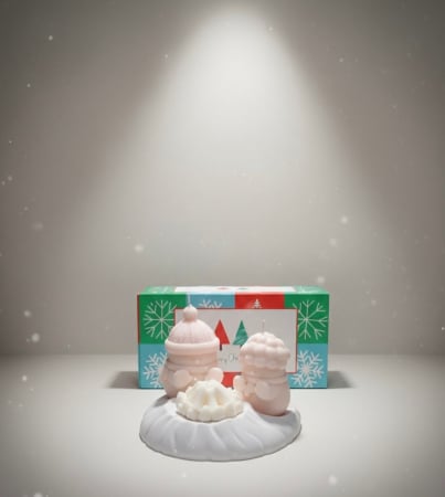 Magia Crăciunului - Set decorativ Lumanare Parfumata „Iarnă în Miniatură“