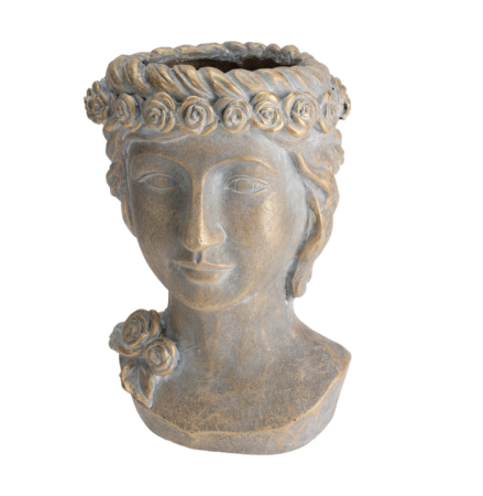 Ghivece Artizanale - Ghiveci decorativ Greek Azay Design cap ceramic 33 cm