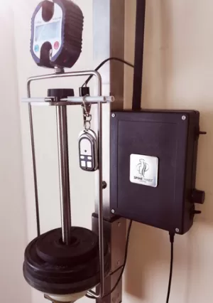 Aparat de elongație pentru coloana cervicală SPINE TRAINER SYSTEM (cu instrument de măsurare, braț de extensie și corzi elastice) [2]