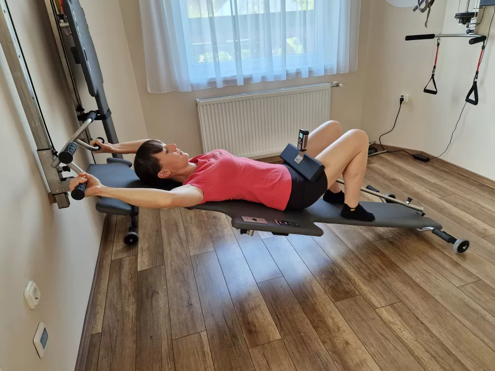 Bancă de elongație SPINE TRAINER SYSTEM 210 cm (cu mâner dublu de susținere) [2]