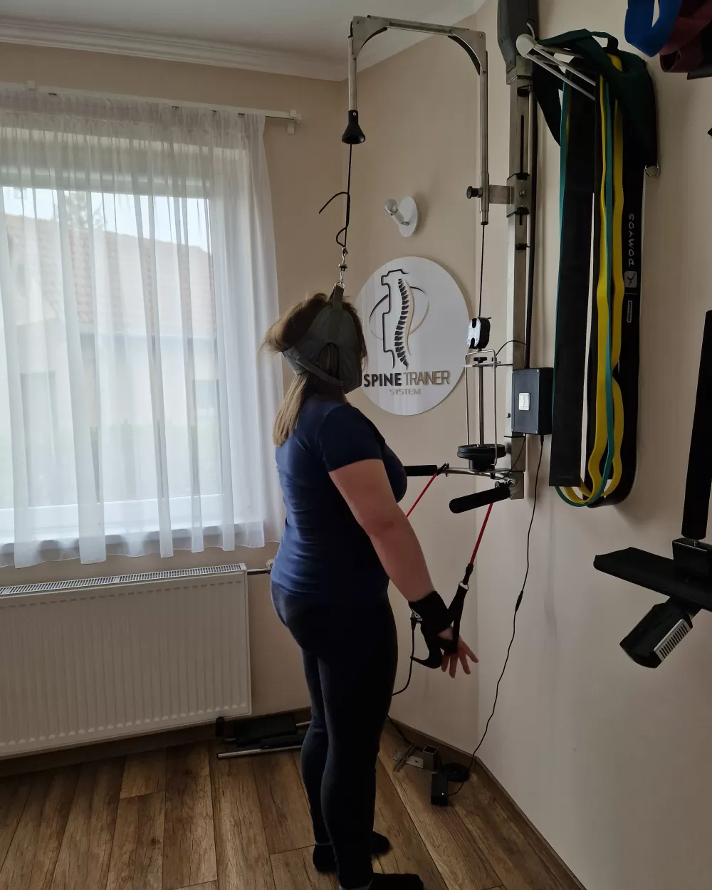 Braț de extensie cu mâner și inele de fixare (Accesoriu Spine Trainer) [1]