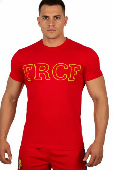 Tricou Bumbac Masculin Oficial FRCF Rosu [1]