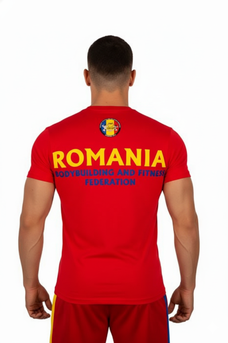 Tricou Bumbac Masculin Oficial FRCF Rosu [2]