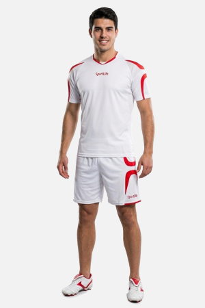 Fotbal - Set Tricou/Short Alb/Rosu