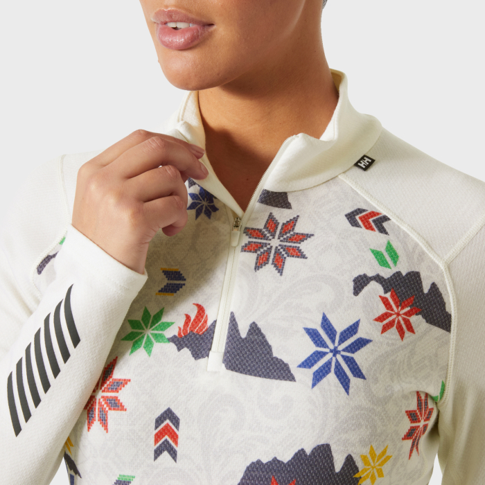 Tricou maneca lunga dama Helly Hansen Lifa Merino Midw Graphic Half-Zip [5]