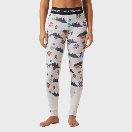 Base-layere femei - Pantaloni dama Helly Hansen Lifa Merino Midweight Graphic Base Layer Pants