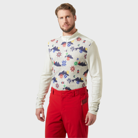 Base-layere barbati - Tricou maneca lunga barbati Helly Hansen Lifa Merino Midweigh Half-Zip