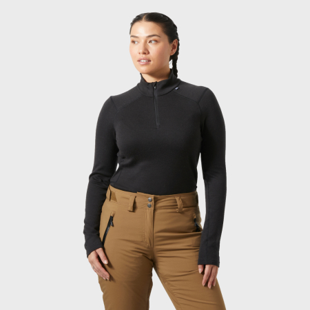 Base-layere femei - Tricou maneca lunga dama Helly Hansen Lifa Merino Midweight Half-Zip