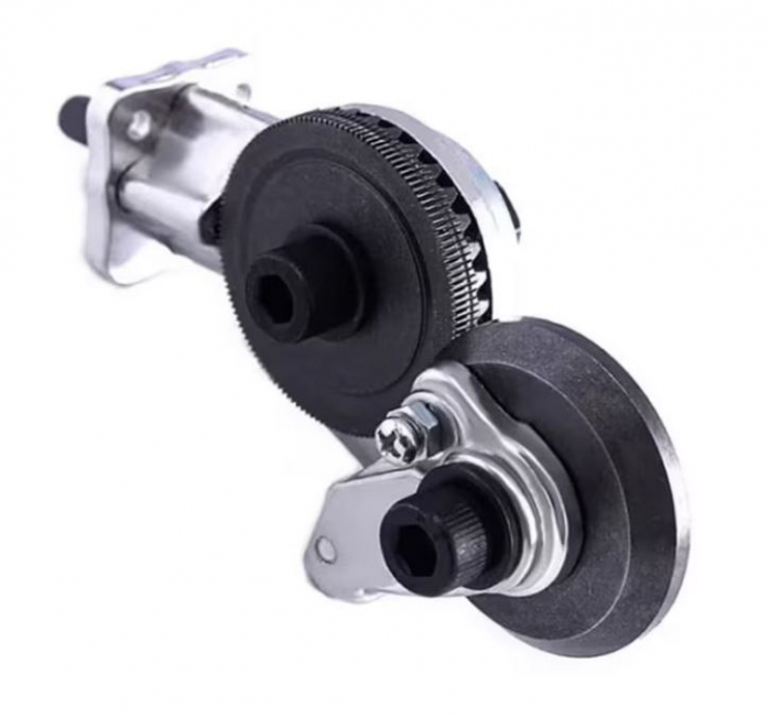 Adaptor Profesional Pentru Bormasina SUPER TRENDS® Cu Role Pentru Taiat Tabla, Aluminiu, FIer, Otel, Cupru, 1/4", Argintiu [1]