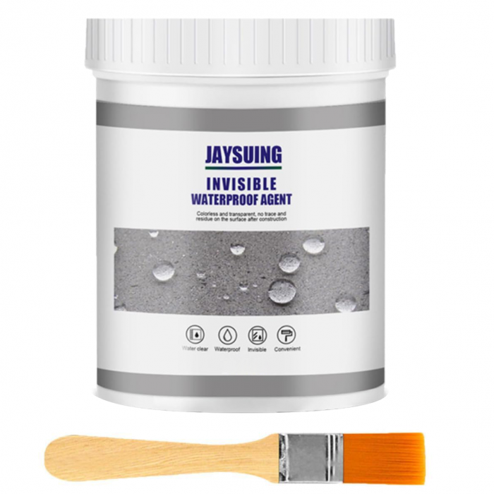 1 + 1 GRATIS Agent Hidroizolant Invizibil Profesional SUPER TRENDS®, Sigilant Impermeabil Transparent Pentru Crapaturi si Infiltratii, Uscare Rapida, Pensula, 300 g [2]